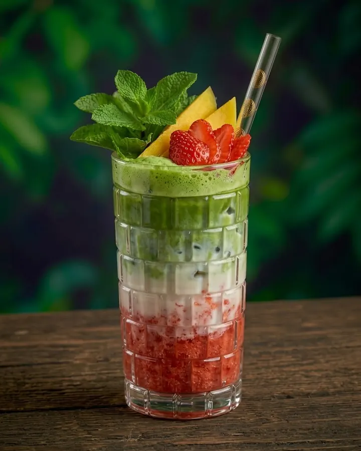 Iced Strawberry Matcha Latte